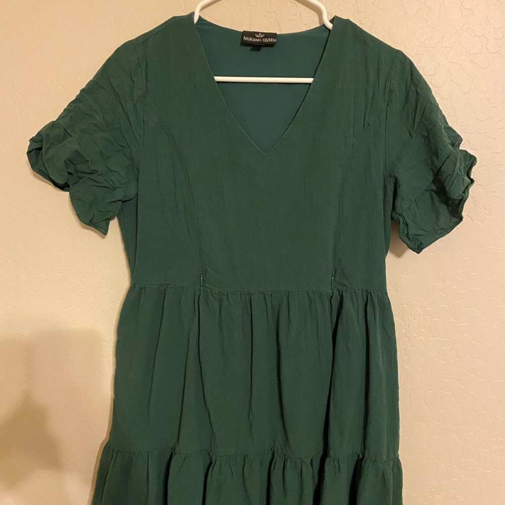 Nursing Queen Green Dress